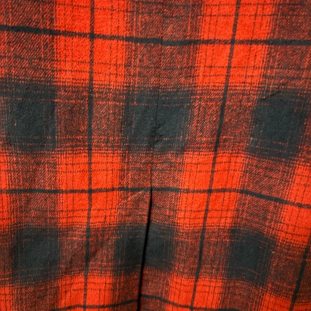 Red and Black Plaid Coat no size no label
